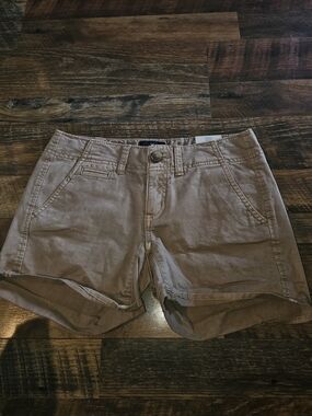 American Eagle Outfitters Tan Cotton Bermuda Shorts